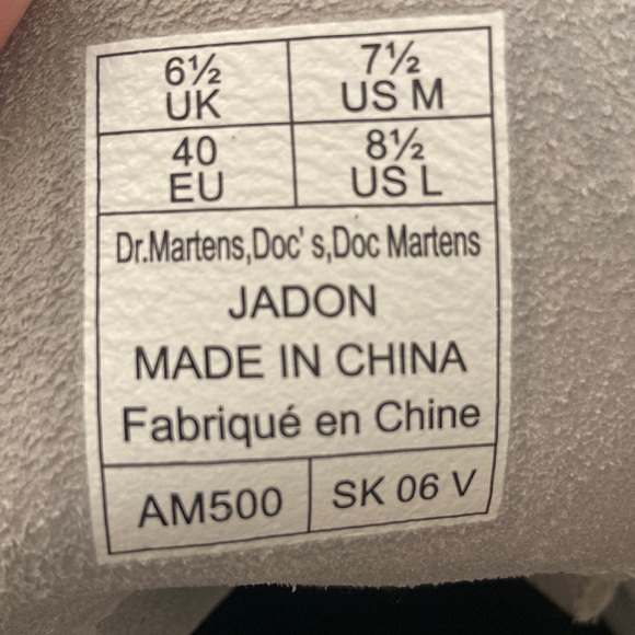 *SOLD* Doc Marten Jadon UK version white platform side zip boot size 8.5 - Picture 9 of 16